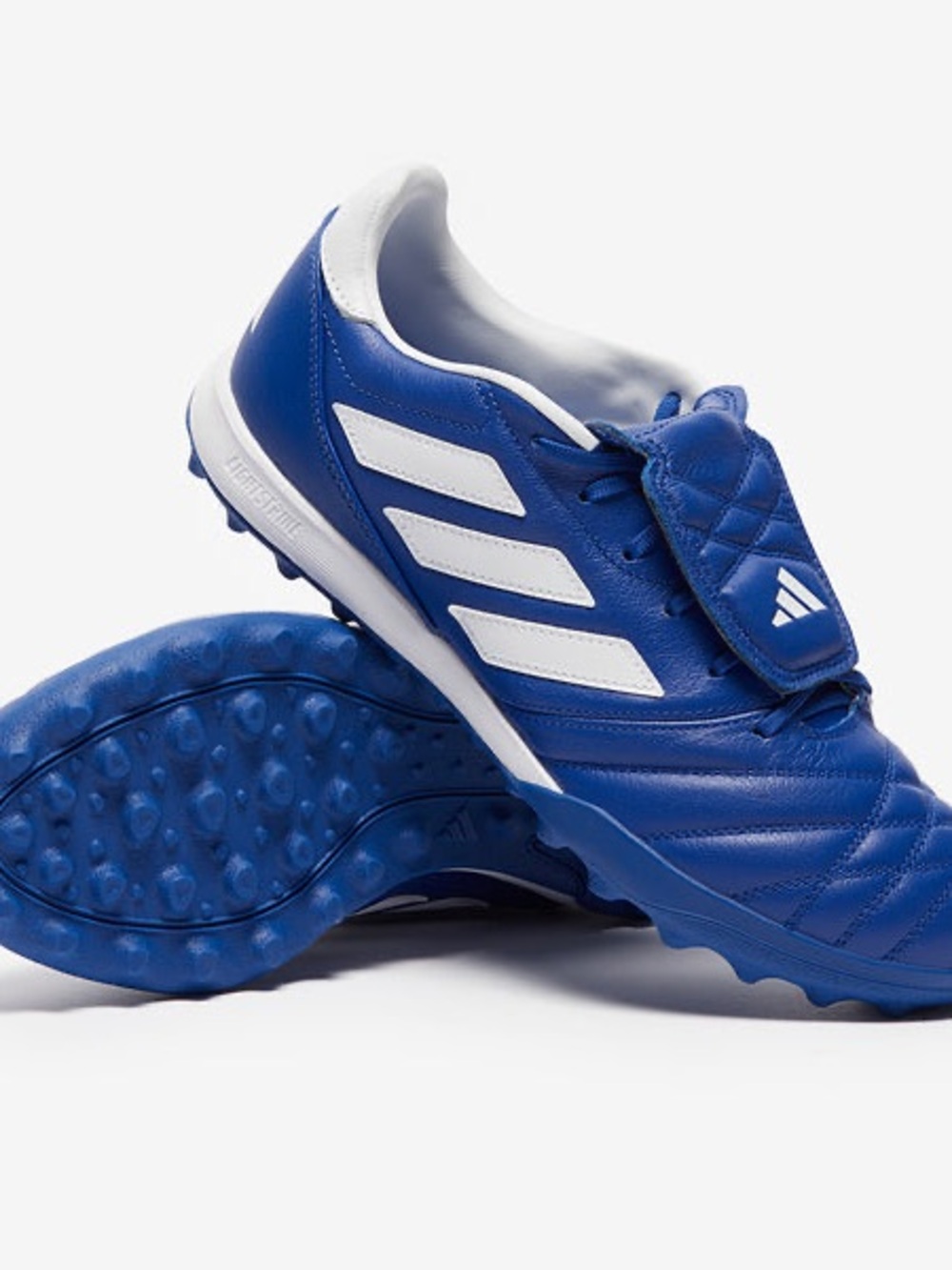 Adidas Men’s Blue low Turf Shoes with White Stripes